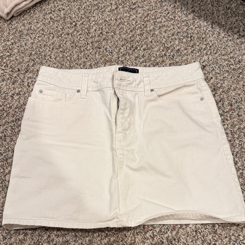 GAP Cream Denim Mini Skirt